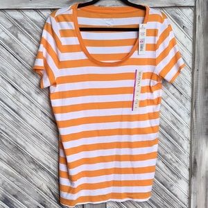 NWT Merona scoop neck stripe tee